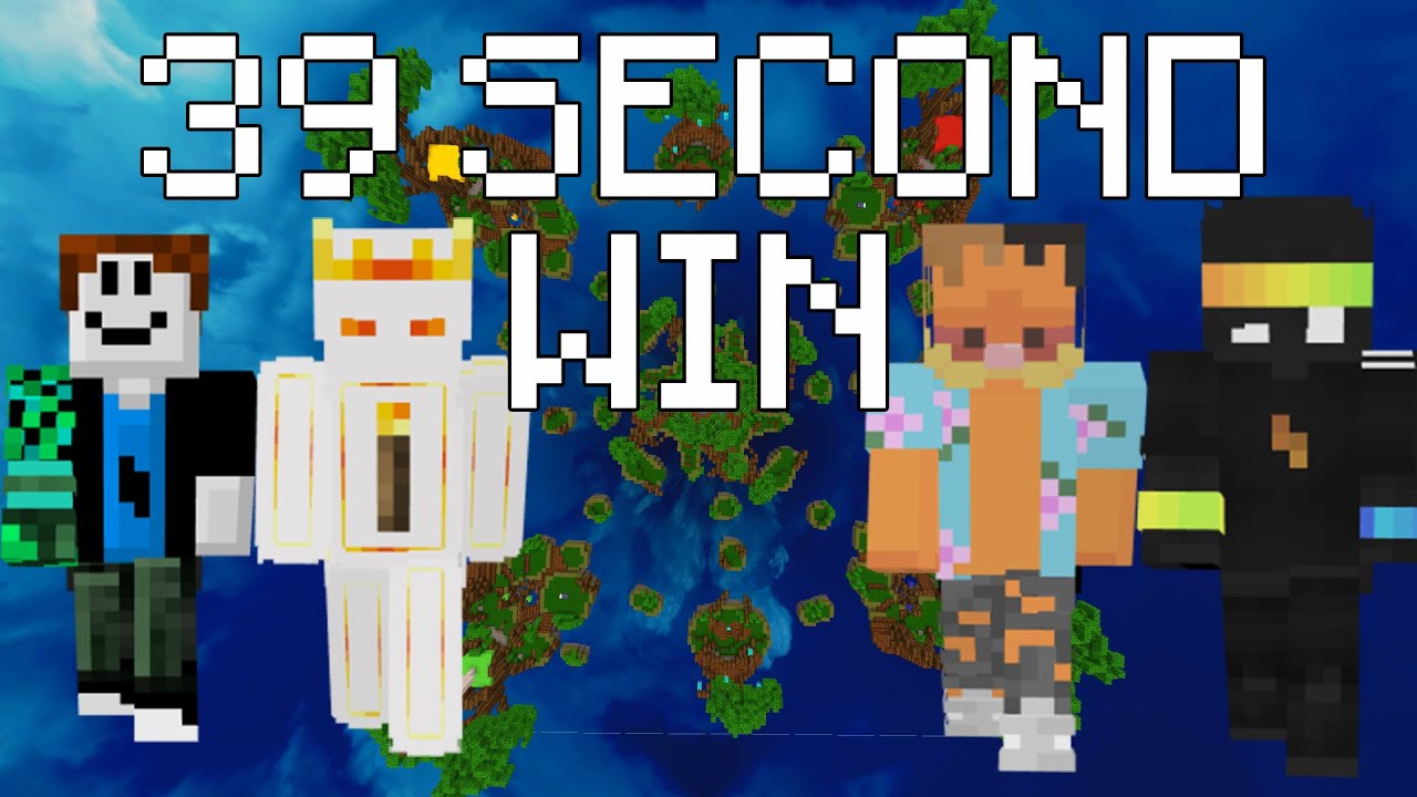 Hypixel Bedwars 4v4v4v4 World Record Fastest Win In 39 Seconds!