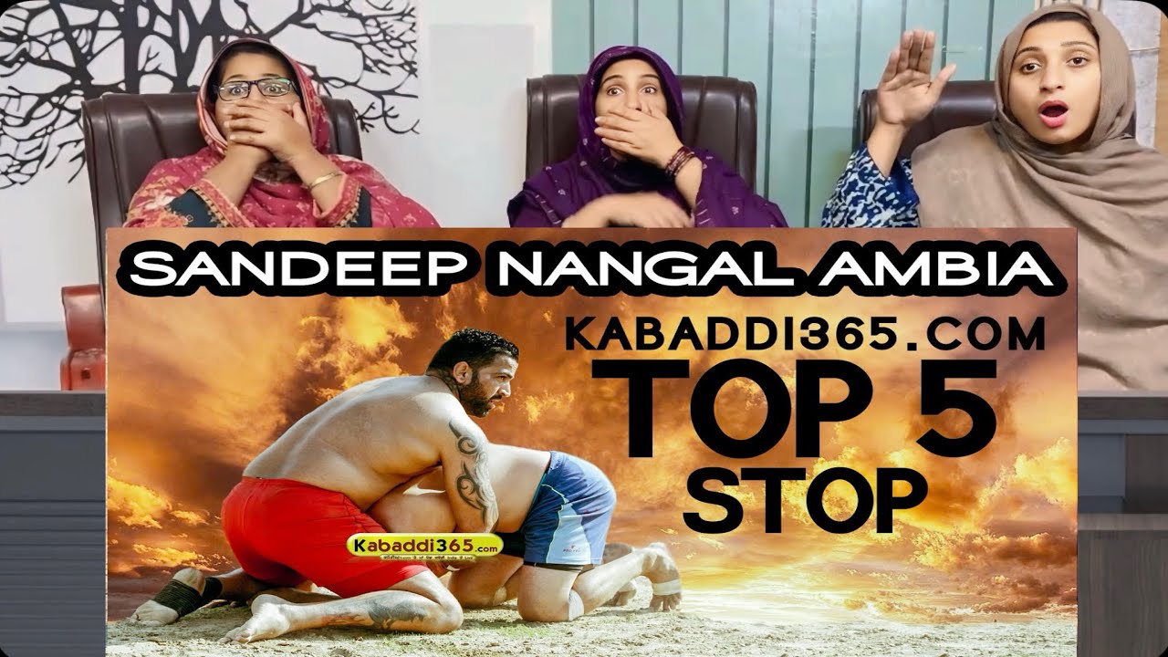 Top 5 Stop Sandeep Nangal Ambia at Kabaddi Tournaments - Pak Girls Reaction 