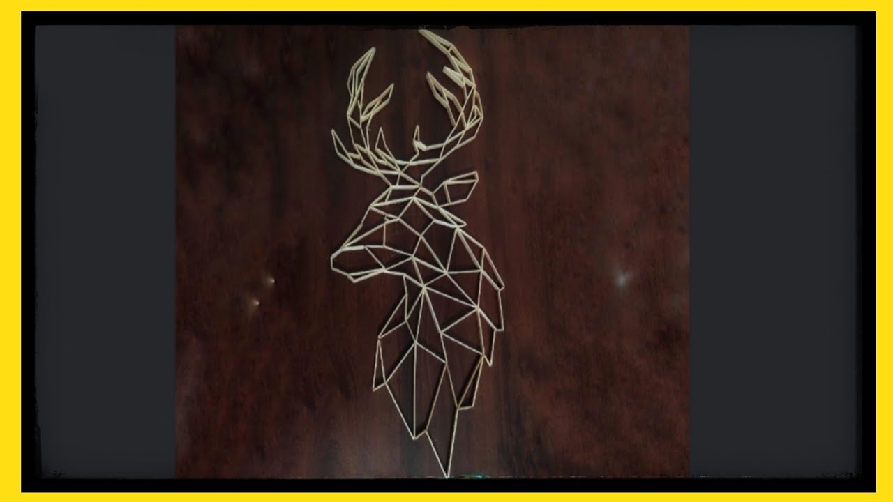 low poly art #lowpoly #deers #art #stickart #icecreamstickcrafts