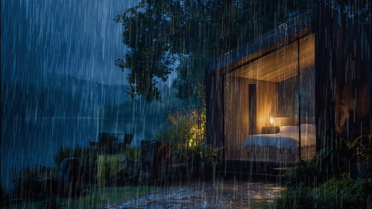 Rain and Distant Thunder Sounds For Sleeping and Relaxing- Insomnia, Study, Focus ASMR