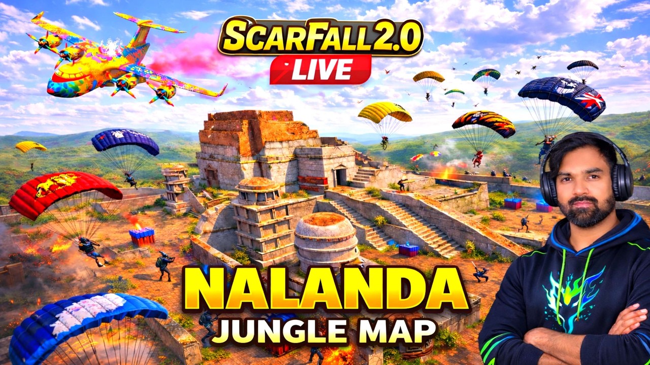 😍SCARFALL 2.0 LIVE STERAM✌️JUNGE MAP😉 NEW INDIAN GAME #battleroyalegame