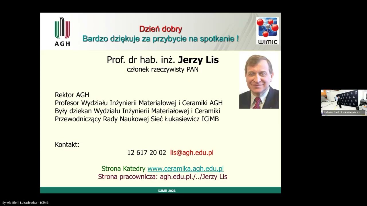 Charakterystyka Materiałowa - Ceramy wykład. Prof. Lis i dr Pagacz