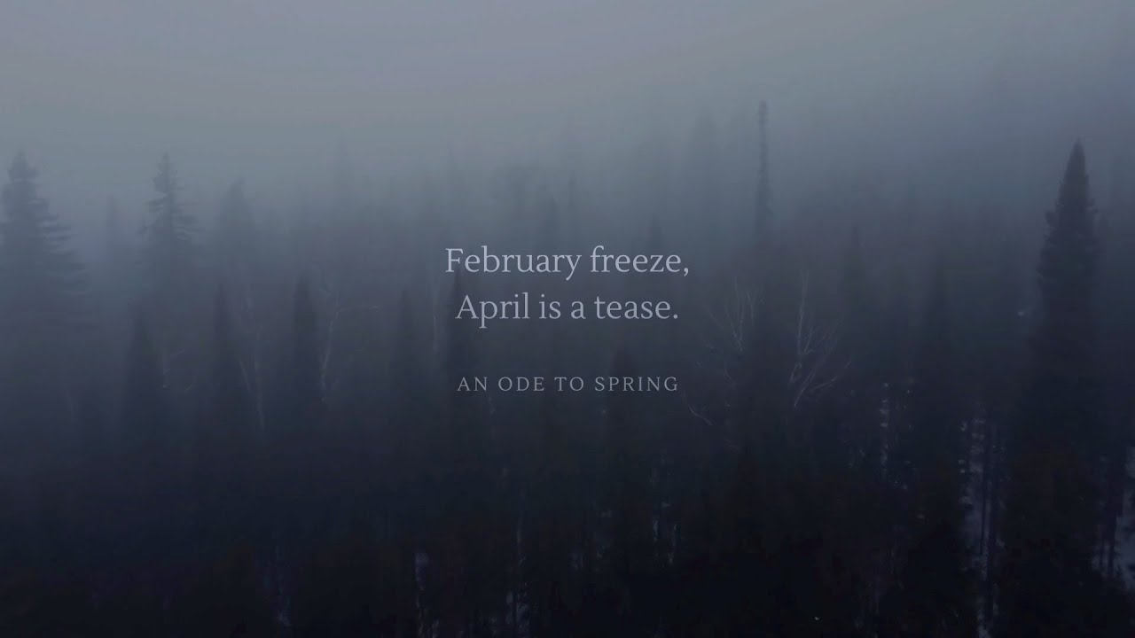 An ODE TO SPRING- April is a tease.