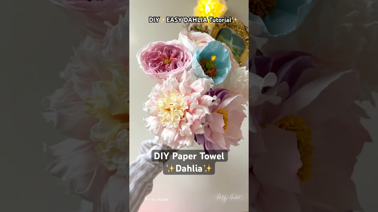 DIY Easy Dahlia Tutorial | How to make a paper Dahlia