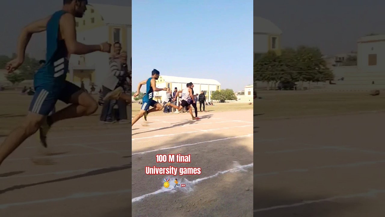 100m final 🔥#college #university #games #competition 🏃🏃..#youtubeshorts #motivation #viralvideo