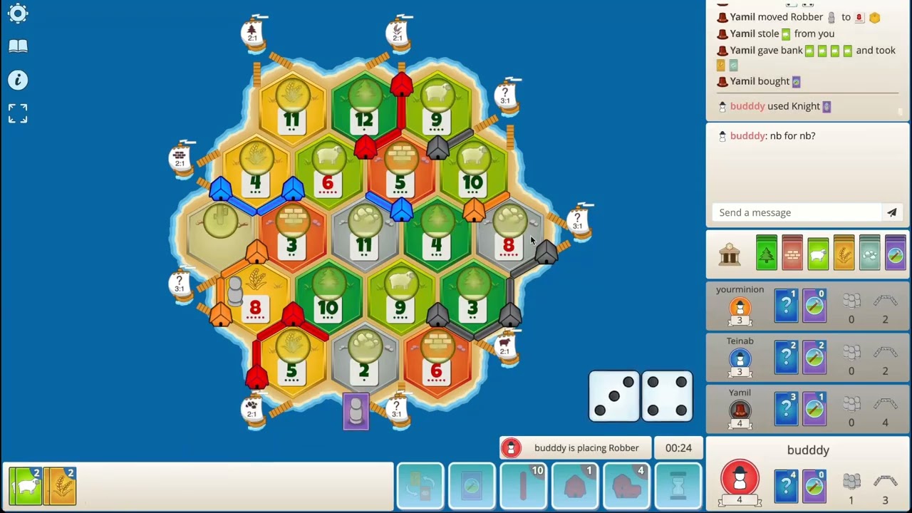 Top Ranked Catan Player - Wheat Port Tricky End Game