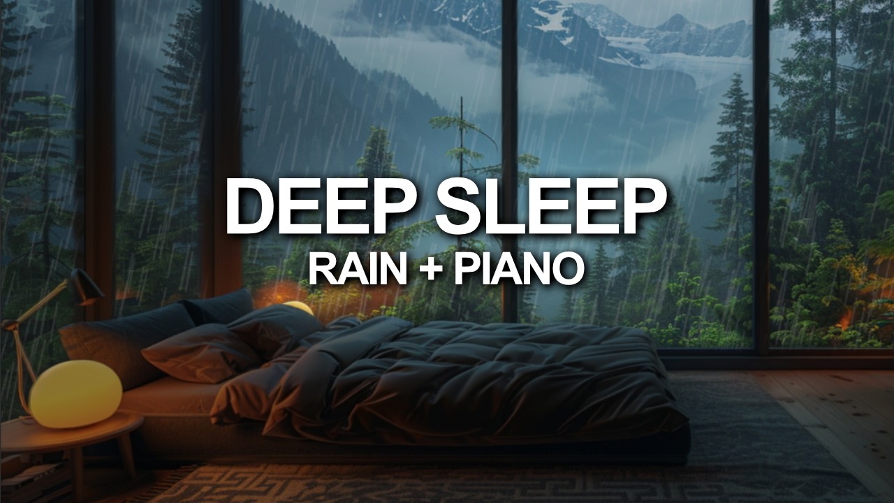 Fall Asleep Fast with Rain Sounds & Soft Piano | 3 Hour Relaxation Music