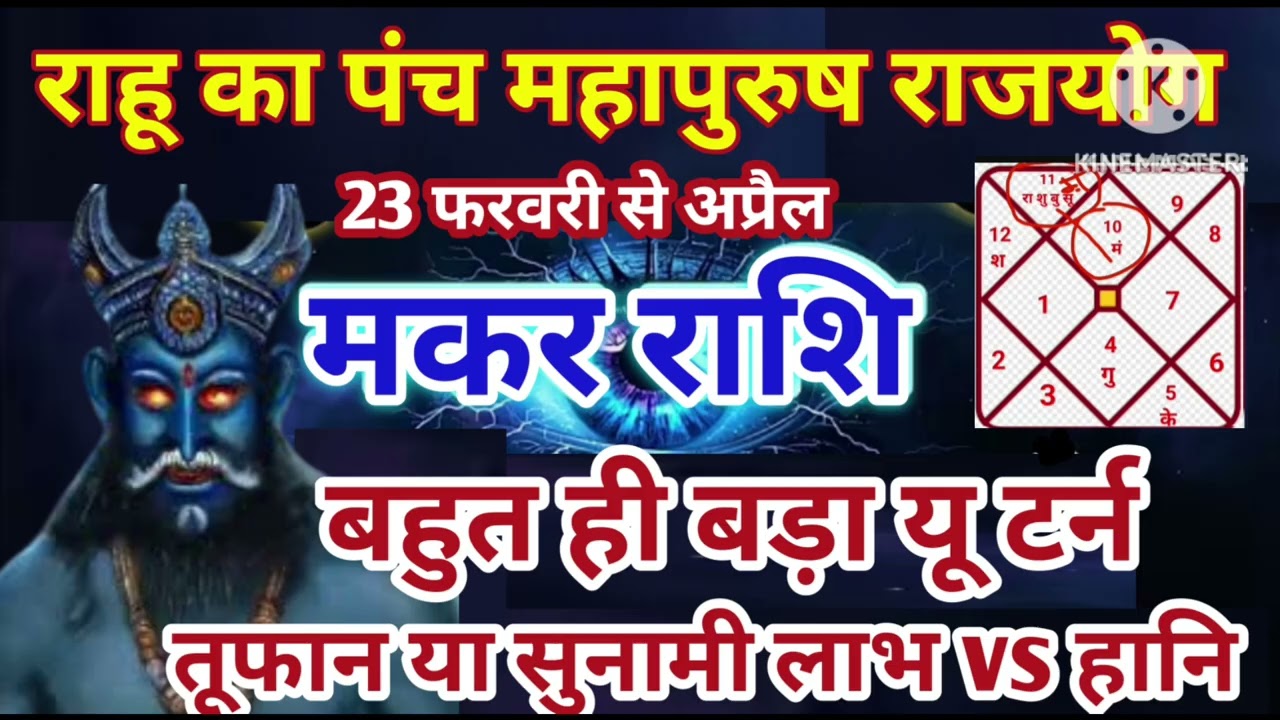 मकर राशि 23 फरवरी राहू का तूफ़ान या सुनामी पंच महापुरुष लाभ हानि #astrology #jyotish 
