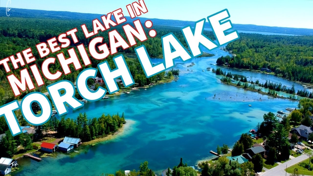 Michigan's Best Lake: Torch Lake - Sandbar Drone Video - August 2023