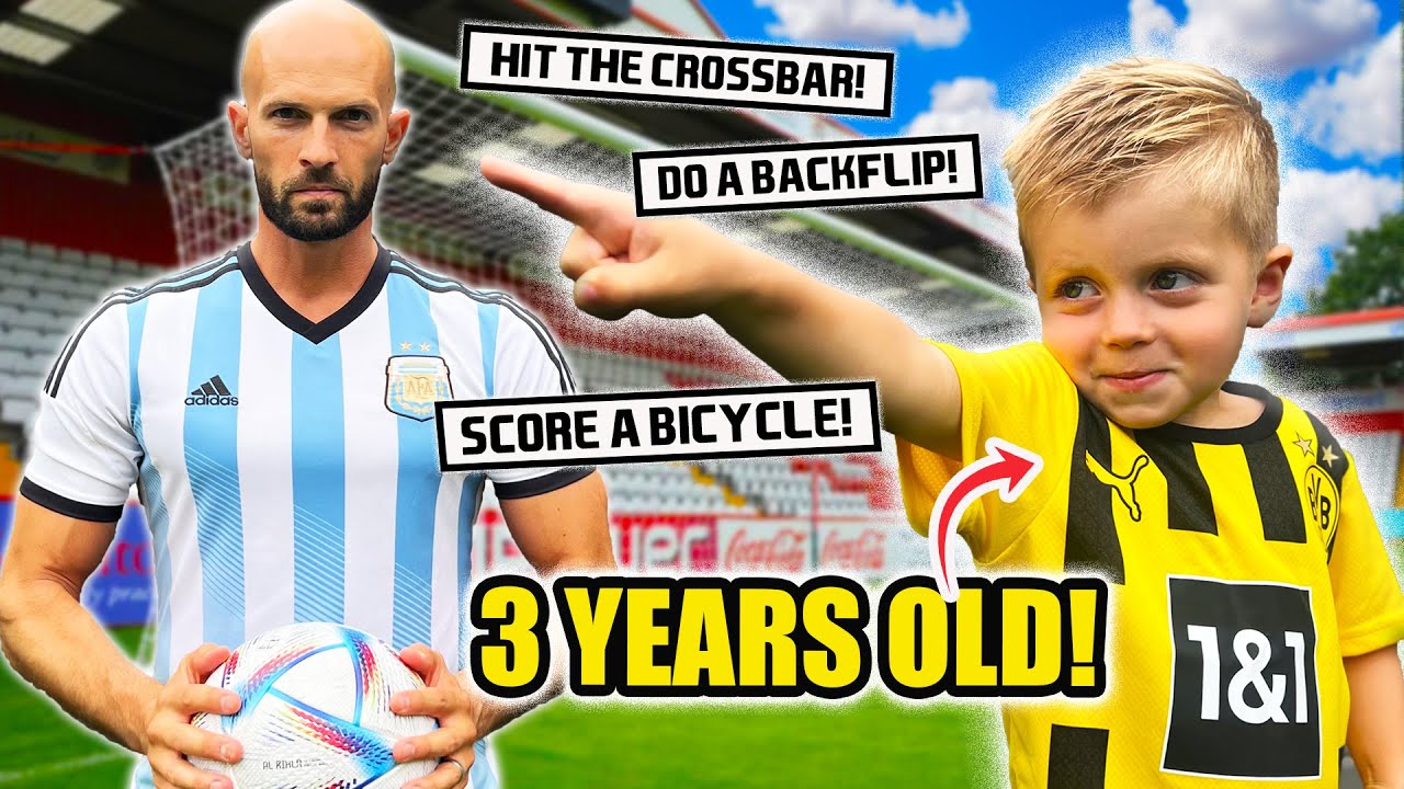 3 YEAR OLD DECIDES MY FOOTBALL CHALLENGES!