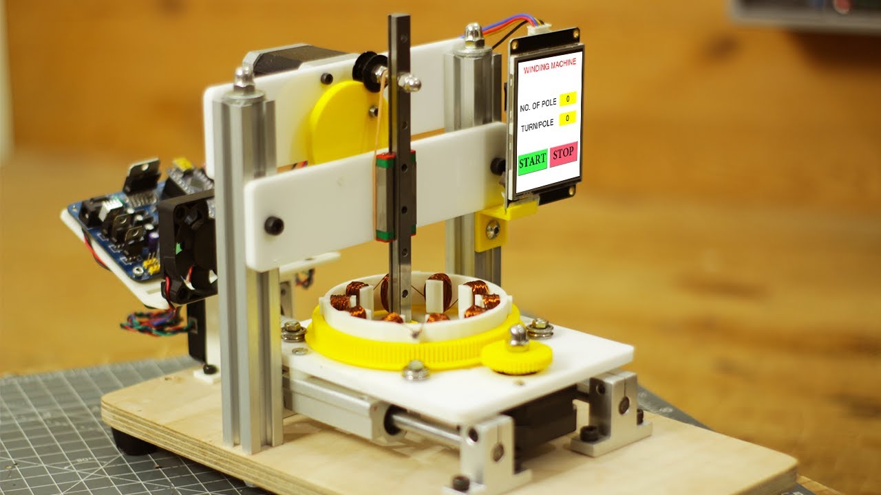 Прототип самодельного намоточного станка для двигателя BLDC | Проект Arduino