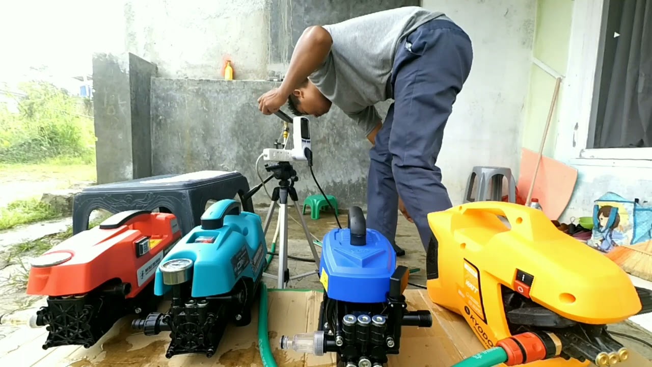 Part 2 | UJI TEKANAN DAN WATT 4 MESIN JET CLEANER | Power Struggle Four High Pressure Washer