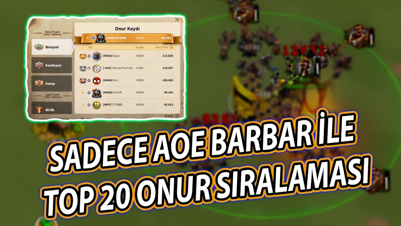 10 Günde 30k Cevher Kasma - Aoe Barbar Kesmek Artık Çok Etkili ! - Rise Of Kingdoms