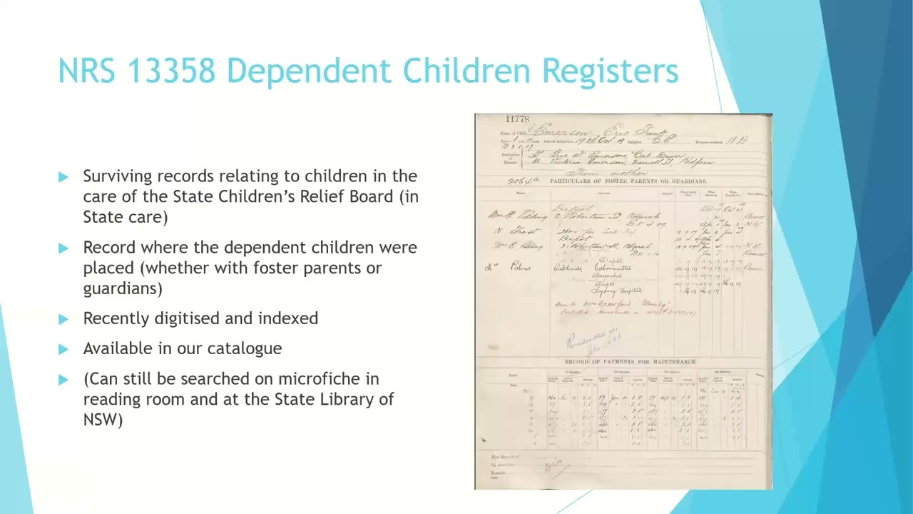 Mini Webinar: Dependent Children registers (1883-1923)