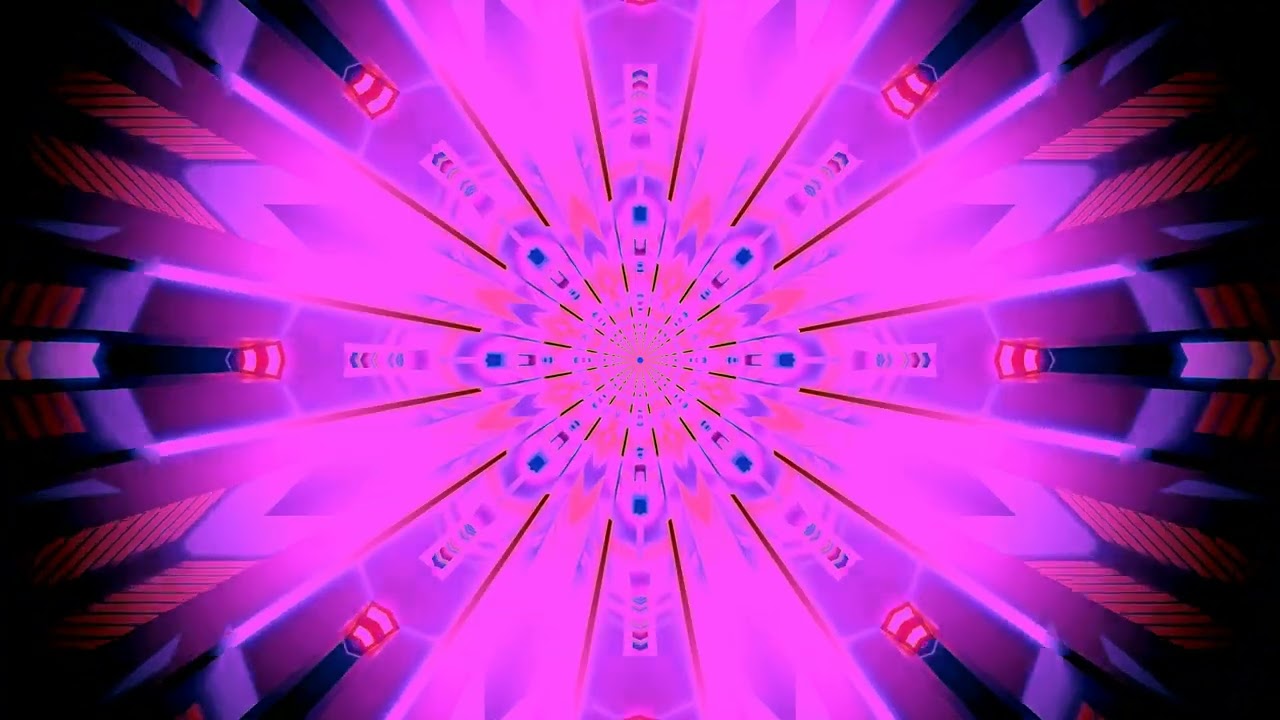 10 hours Neon Tunnel Pink Purple VJ Loop Screensaver PC 4K UHD 60fps