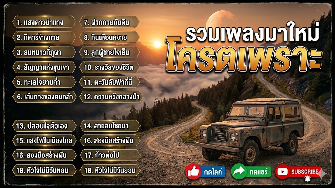 เพลงแนวเพื่อชีวิตคนสู้งาน เพลงเพราะๆ2026