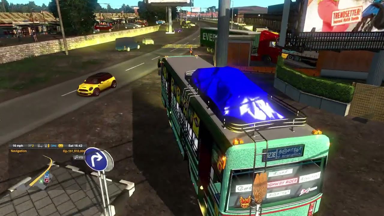TNSTC Indian Streets | Real Steering Wheel Gameplay | BUS GAME