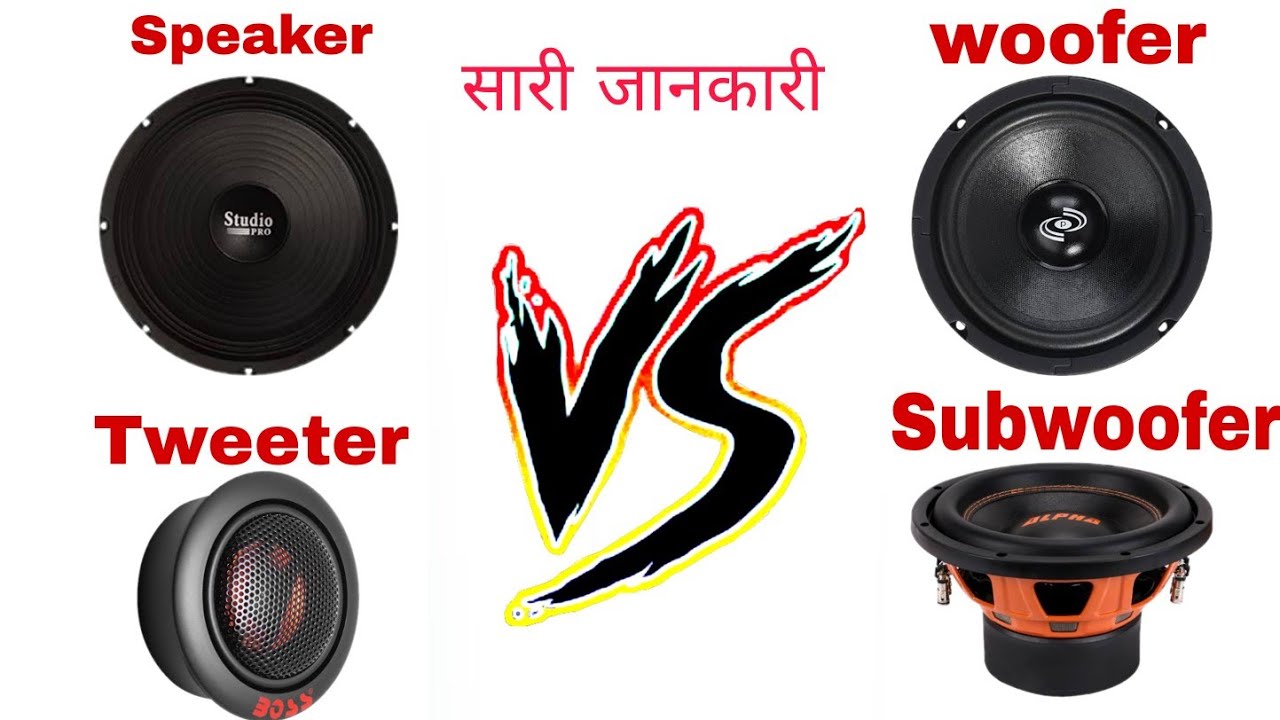 क्या फर्क होता है tweeter, speaker, woofer, subwoofer   woofer subwoofer tweeter kya hote h