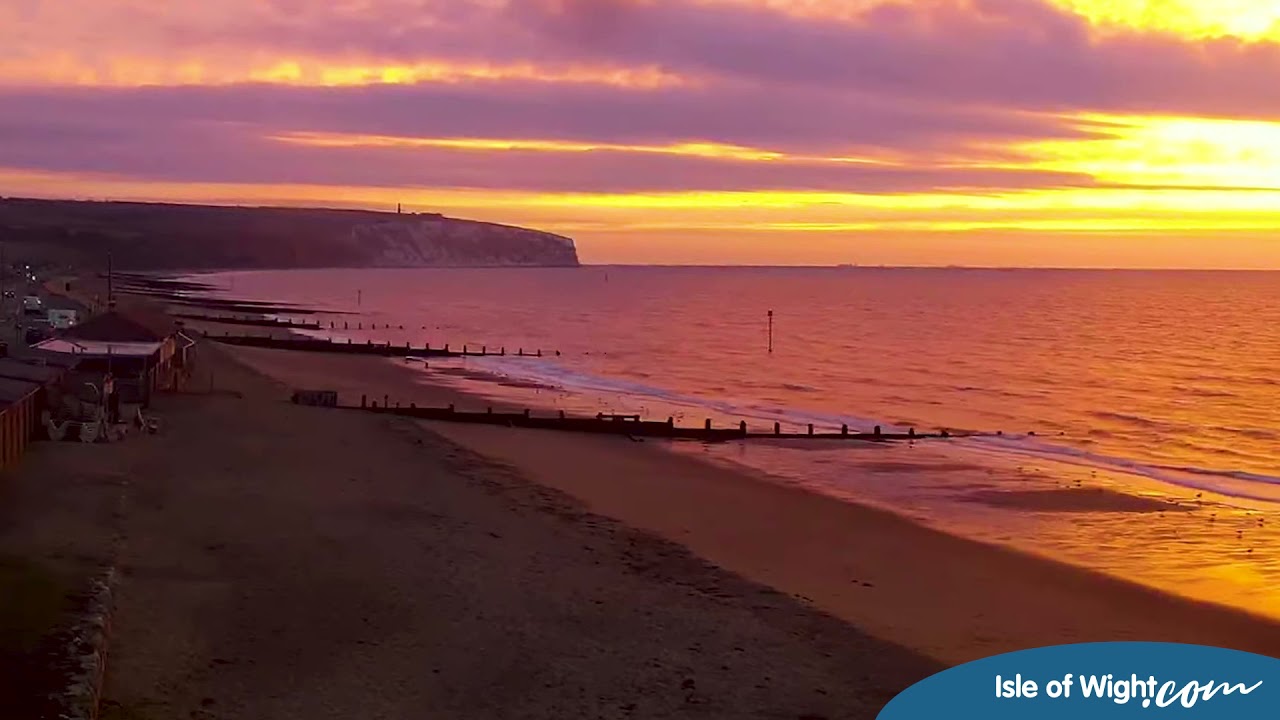 Isle of Wight Sunrise Captured on Sandown Beach Webcam