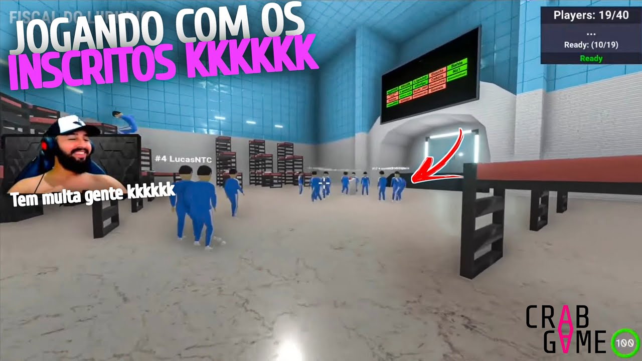 LIIPINHO JOGANDO CRAB-GAME | Com os Inscritos - Tente não rir kkkkkkkkk
