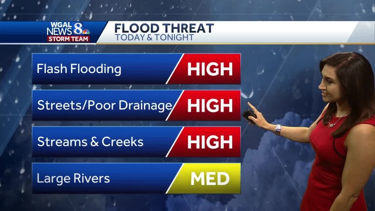 Heaviest rain still to come from Ida in central Pennsylvania