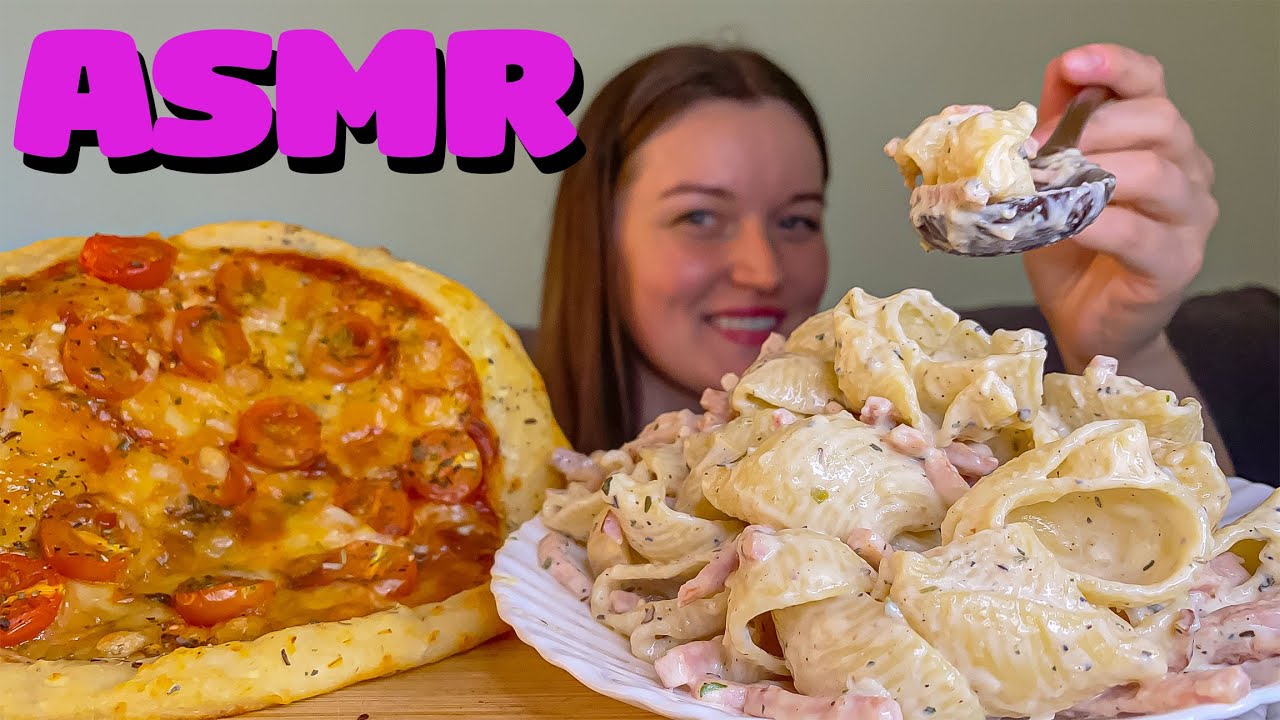 ASMR Eating Pizza & Pasta (NO TALKING) EATING SOUNDS |ASMR MUKBANG 먹방