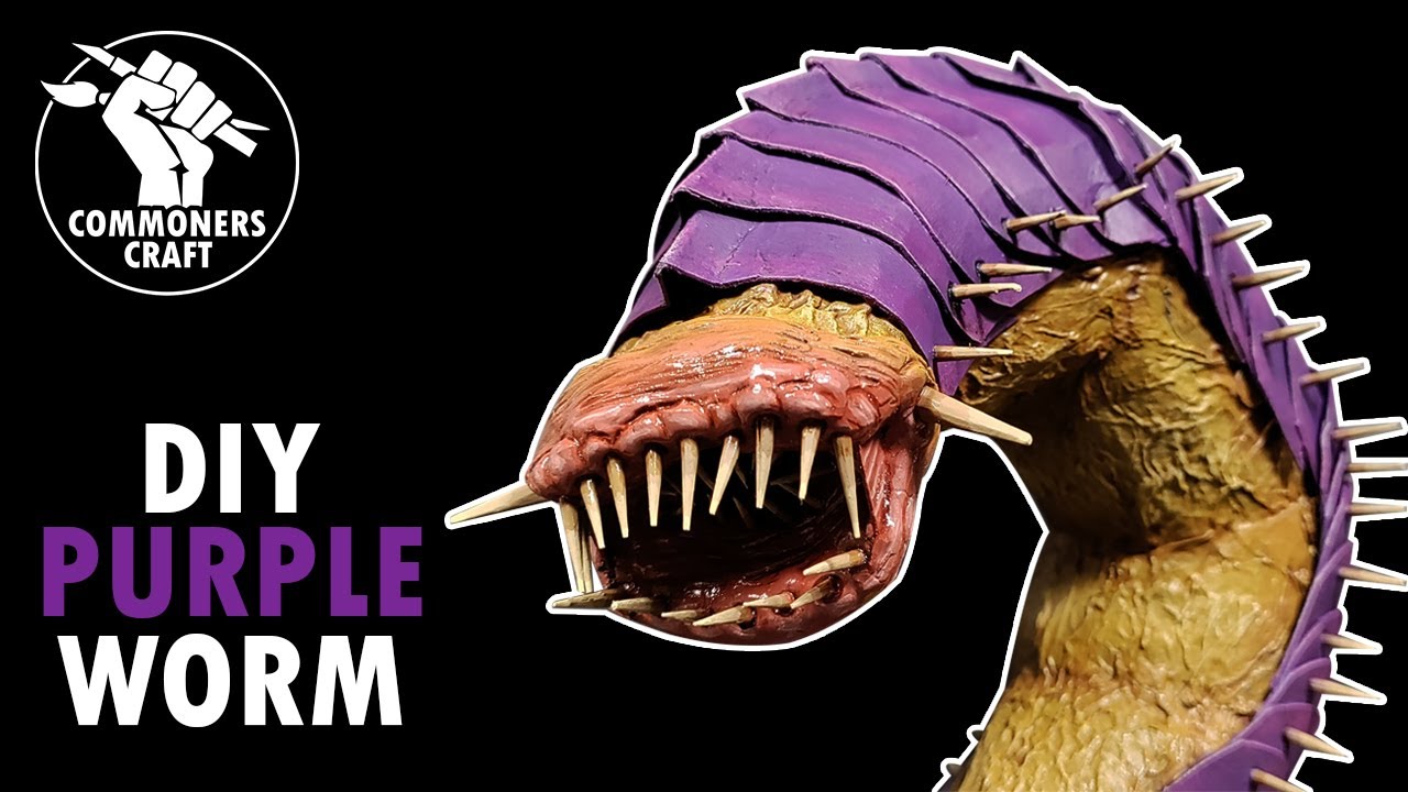 How to make a cheap PURPLE WORM for D&D | DIY Miniature