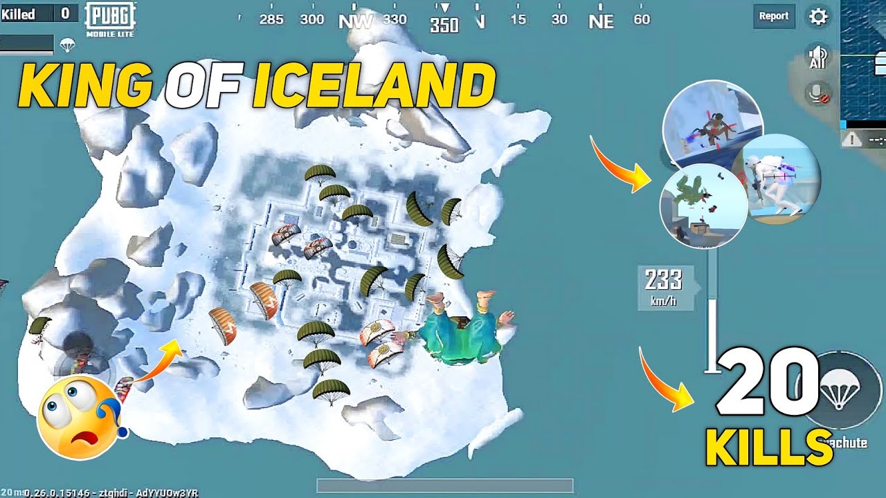 20 KILLS 🔥 PUBG LITE WHOLE SERVER LANDING in ICELAND | KING OF ICELAND - PUBG LITE BGMI LITE