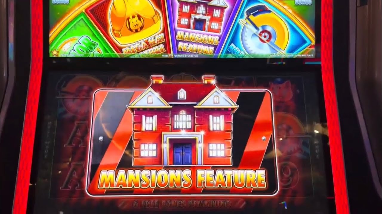 MUST SEE: $25/Spin MAX BET BONUS + MANSION FEATURE Huff N More Puff Slot Machine! #slots #casino