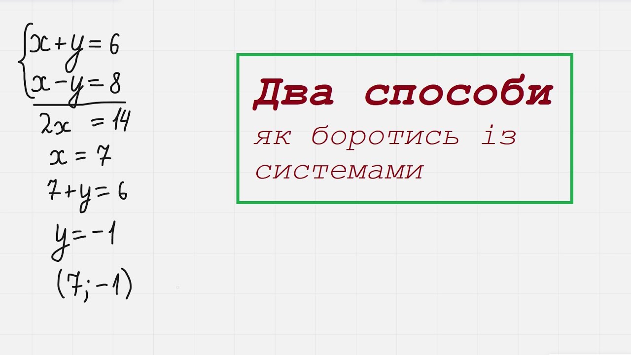 Системи рівнянь