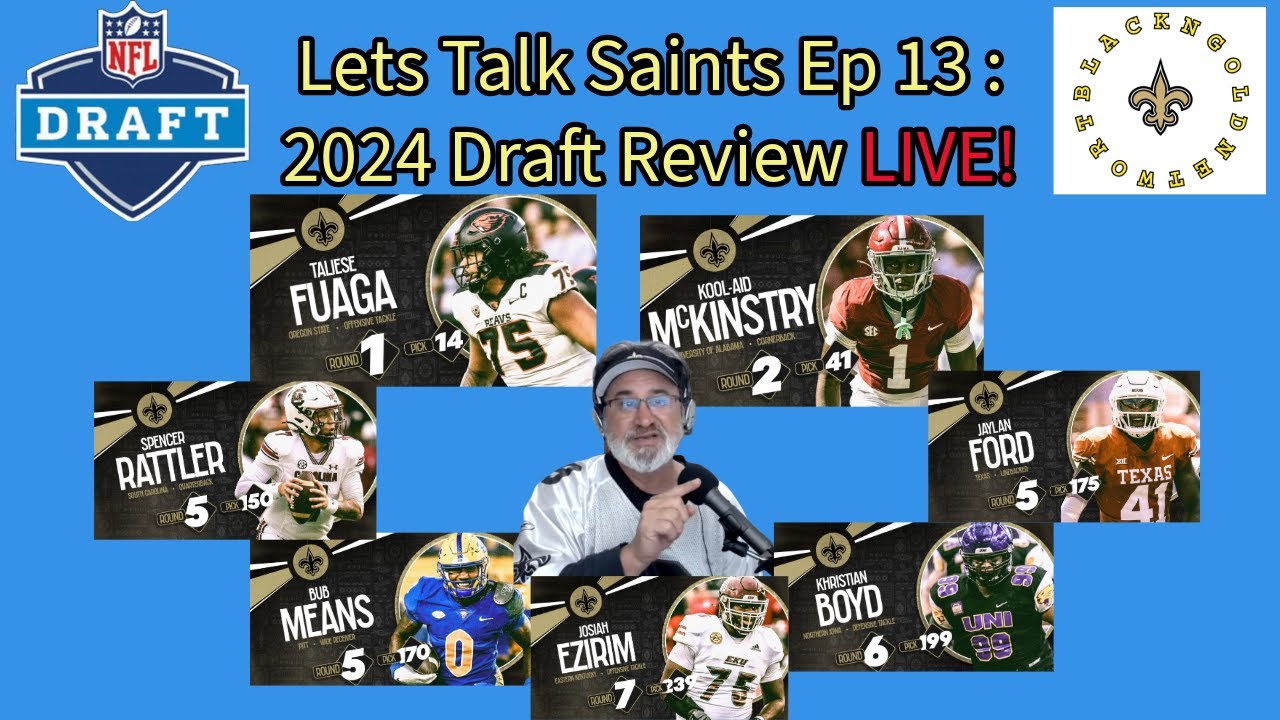 Lets Talk Saints Ep13: New Orleans Saints Draft Recap Show Live!