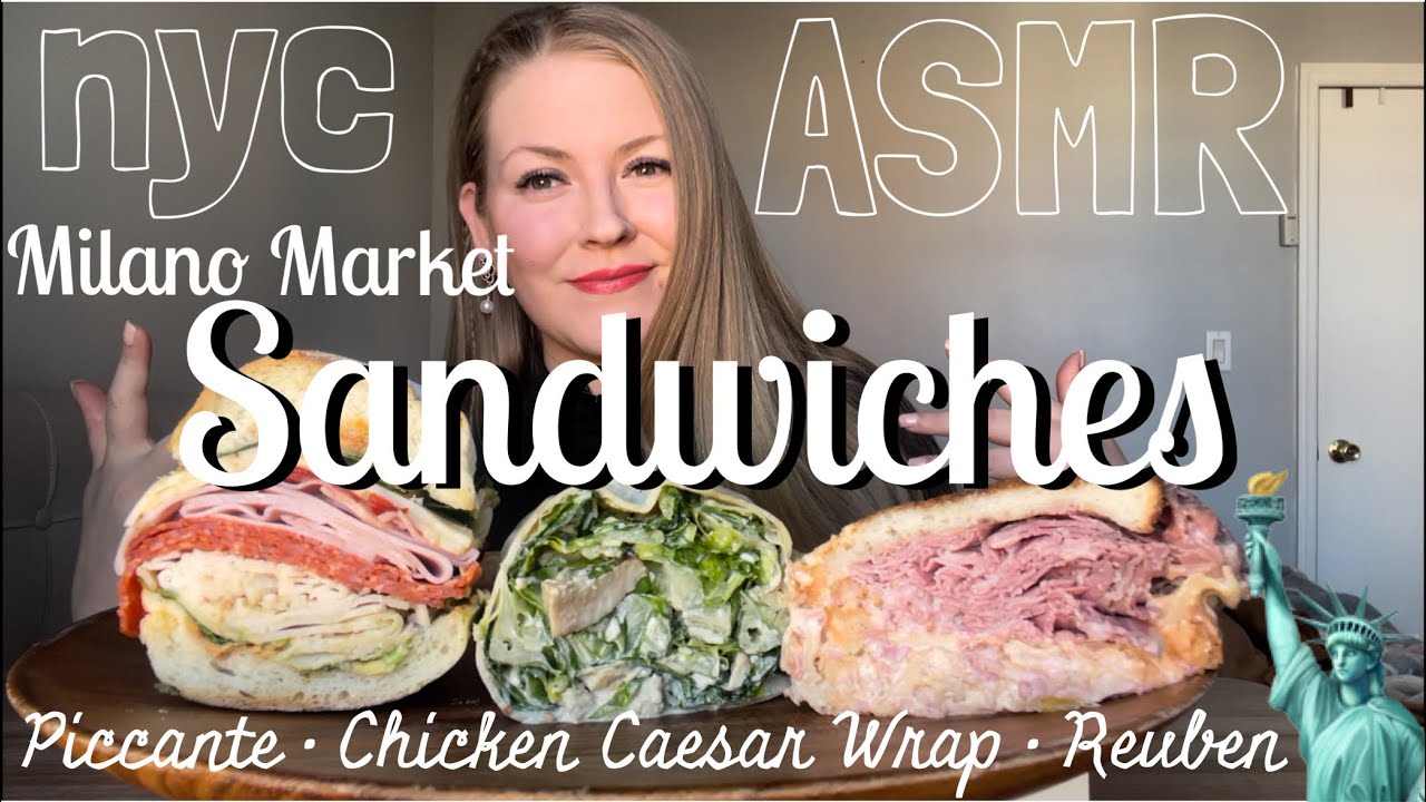 NYC SANDWICHES 🥪 Milano Market 🗽 ~ ASMR Mukbang Relaxing Eating Sounds