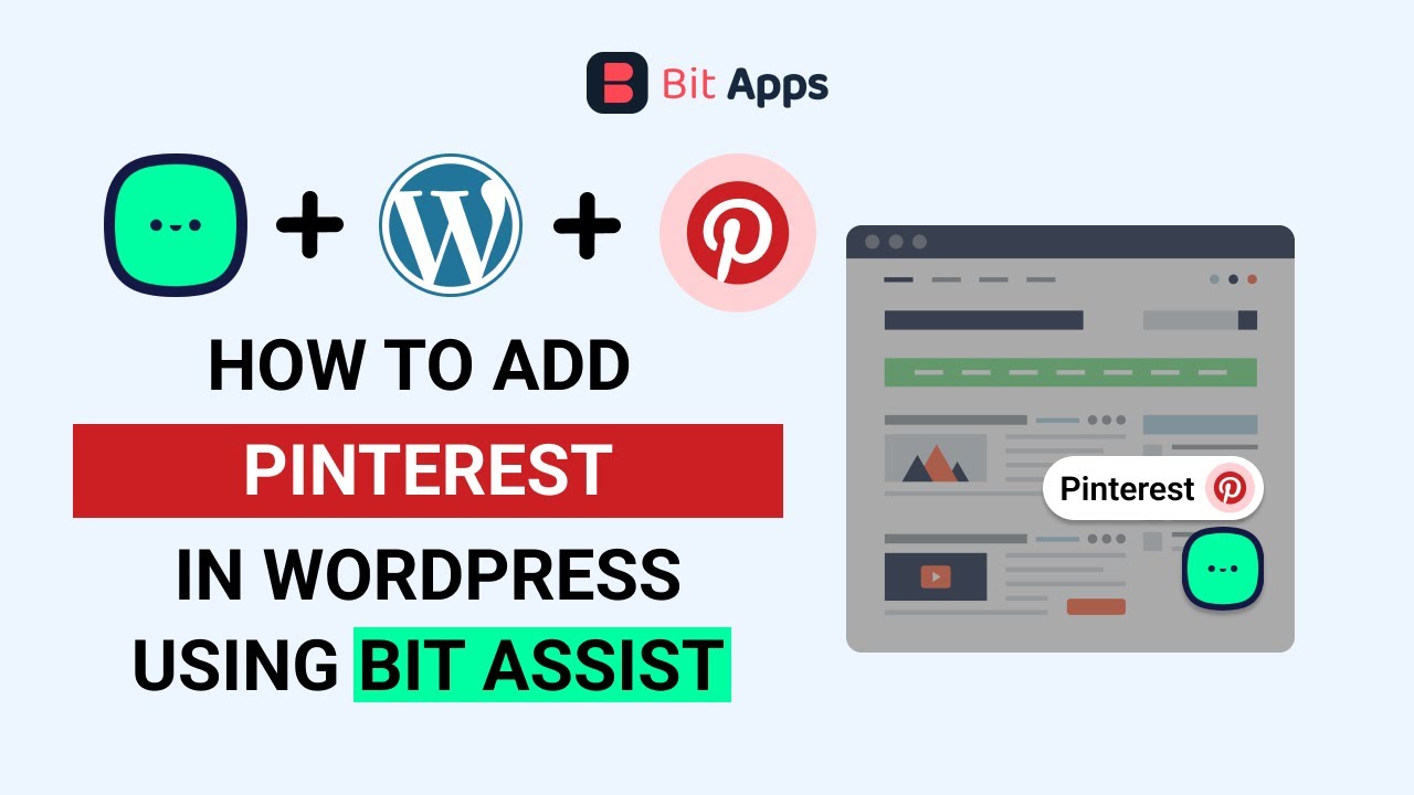 How to add Pinterest profile button on your WordPress website using Bit Assist