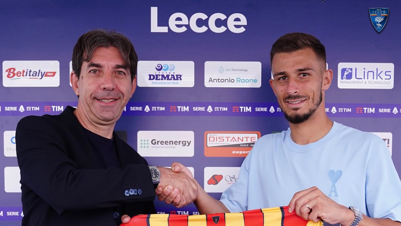 U.S. Lecce: Conferenza stampa di presentazione di Rémi Oudin