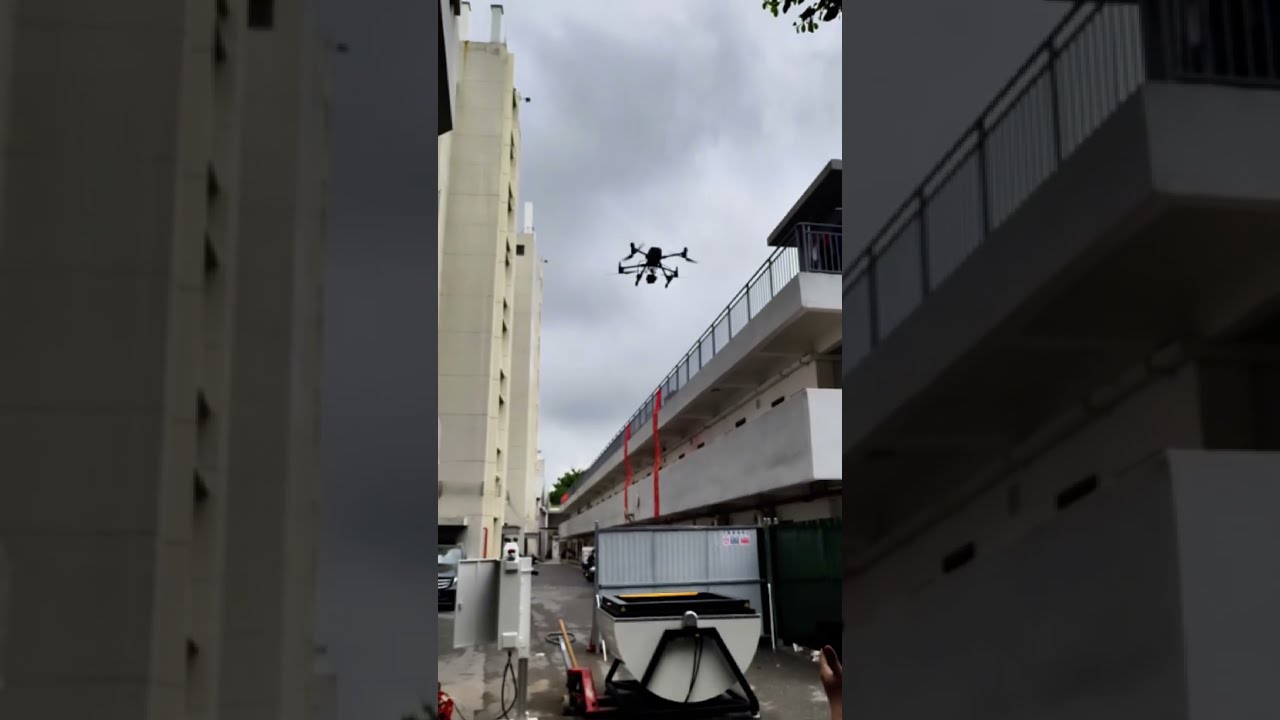 DJI M350 Drone Autonomous Landing on Fully Automatic Charging Drone Port #drone #dji #M350