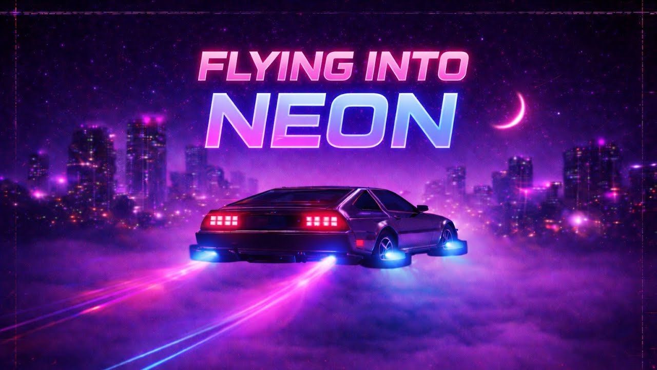 Flying to Neon City | Retrofuturistic Synthwave Mix | Back to 80s