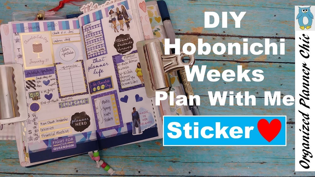DIY Hobonichi Weeks Plan With Me - Sticker Love | Capitol Chic Designs Stickers | PTSD Chat