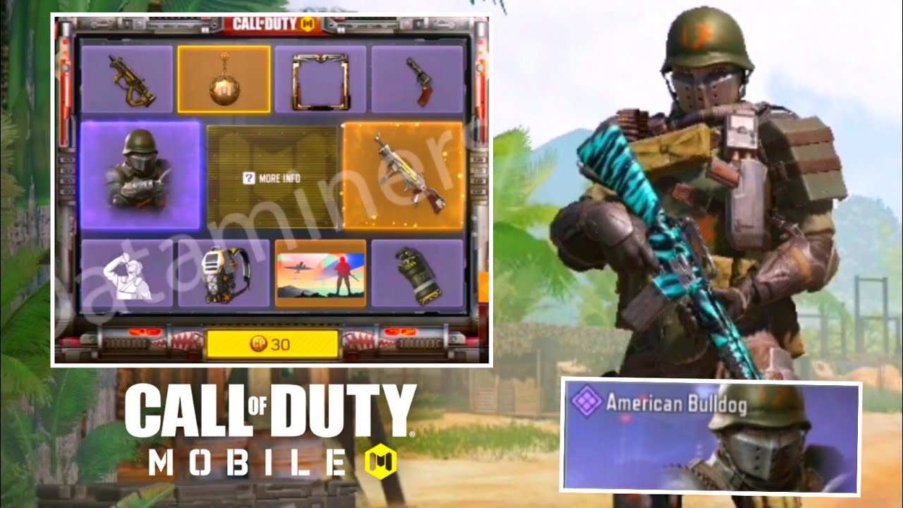 Next Lucky Draw: Legendary HG40 Gold Standard + Epic American Bulldog Character! Codm Season 9!