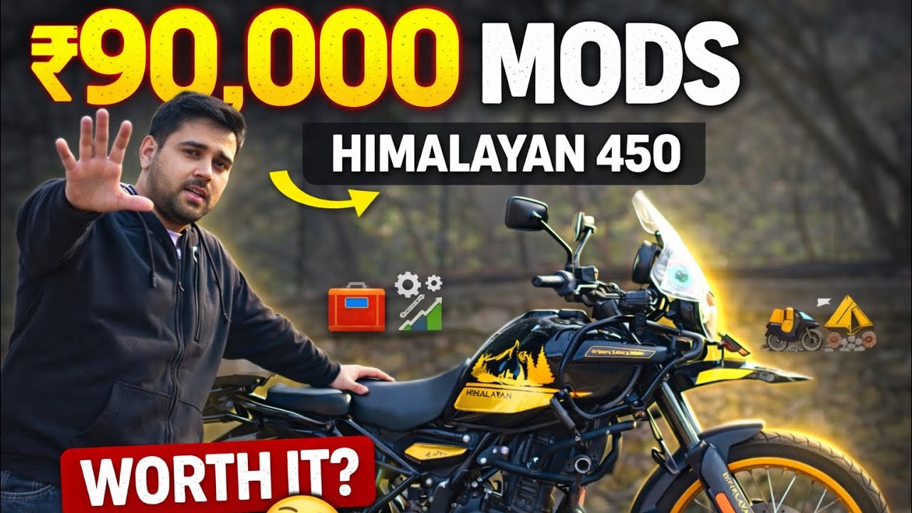 Royal Enfield Himalayan 450 Modified 🔥 ₹90,000 Accessories + Performance Modes Explained!
