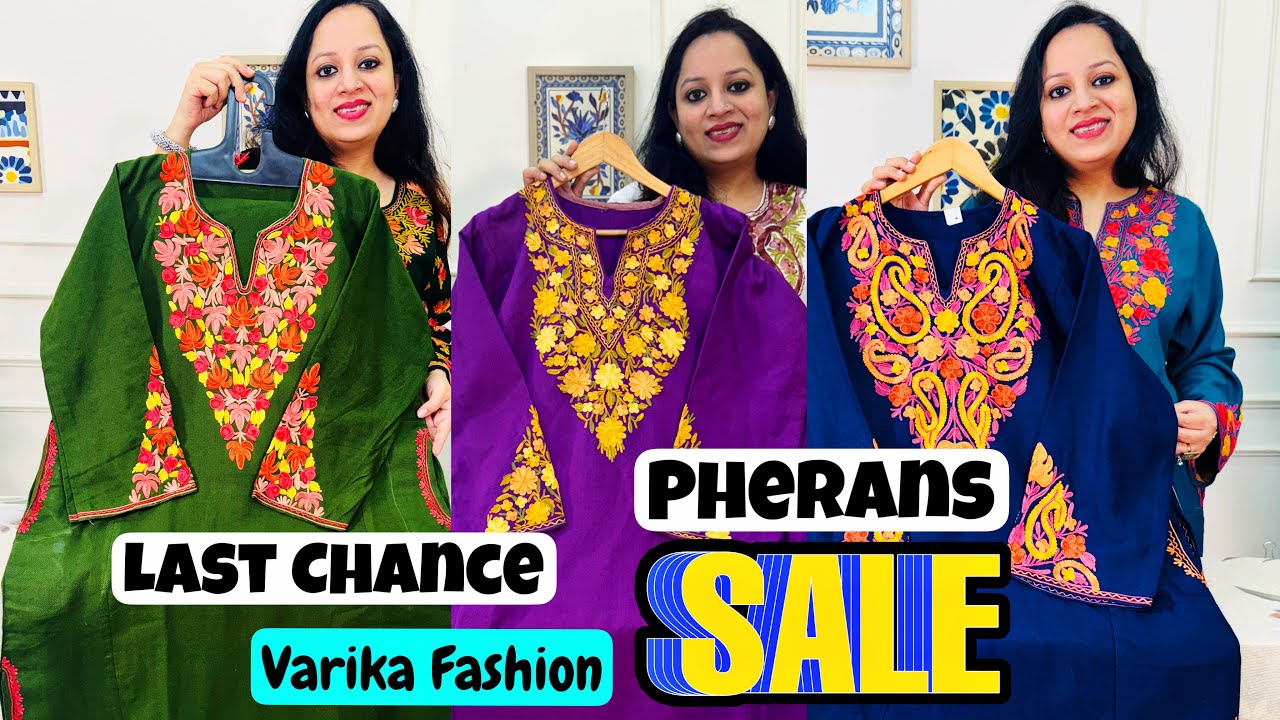 SALE SALE on Kashmiri Winter Phiran & Cord Set at Varika Fashion.