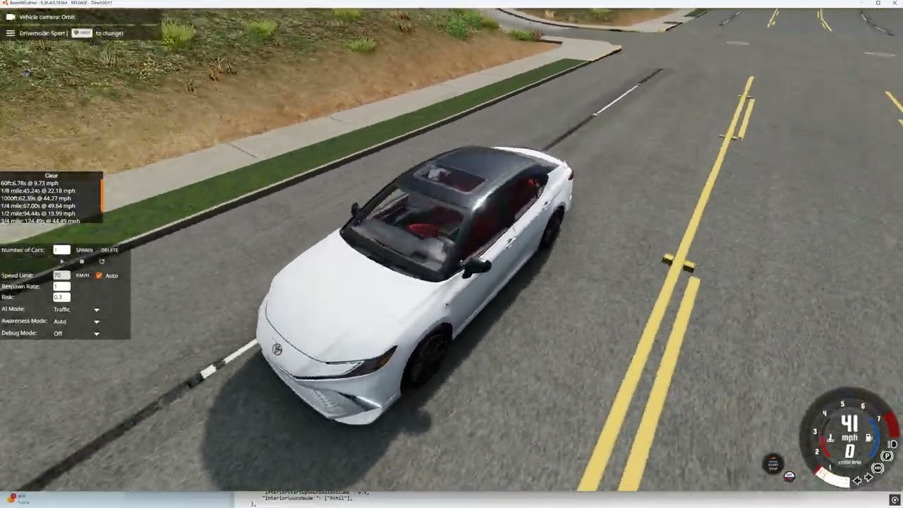 BeamNG drive 2025 Toyota Camry XSE Hybrid FWD