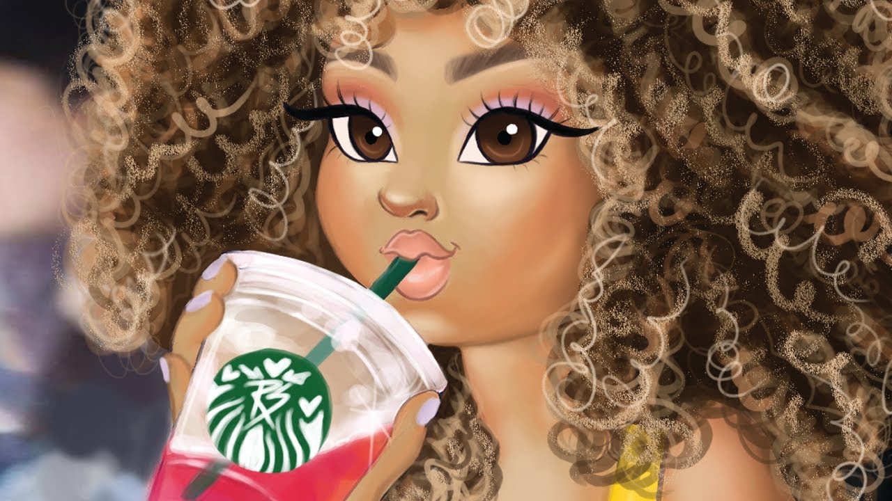 ♡ Curly Girl Speed Painting | Digital Painting Tips ♡