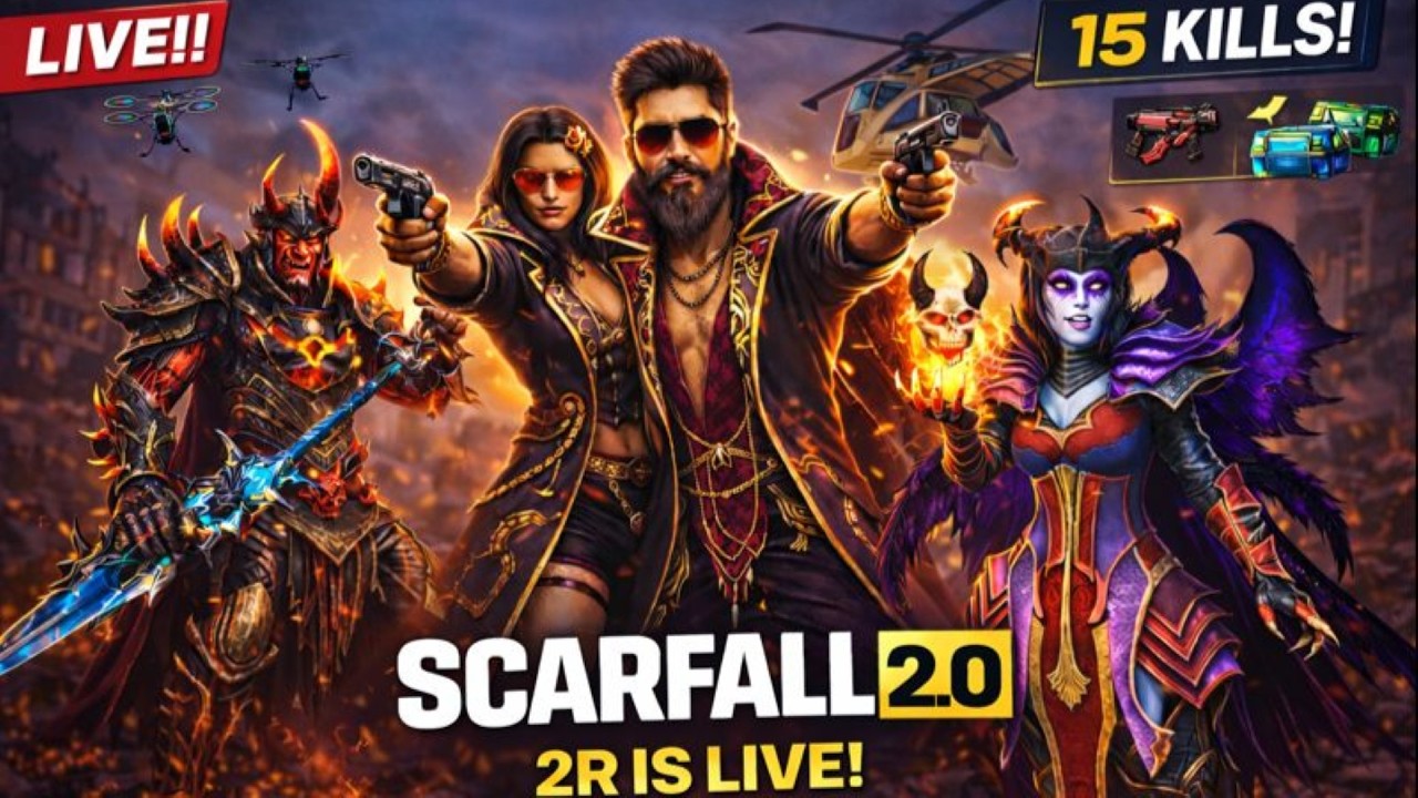 🔥LIVE SCARFALL 2.0 Gameplay | Rank Push Live | ScarFall 2.0 High Kill Match