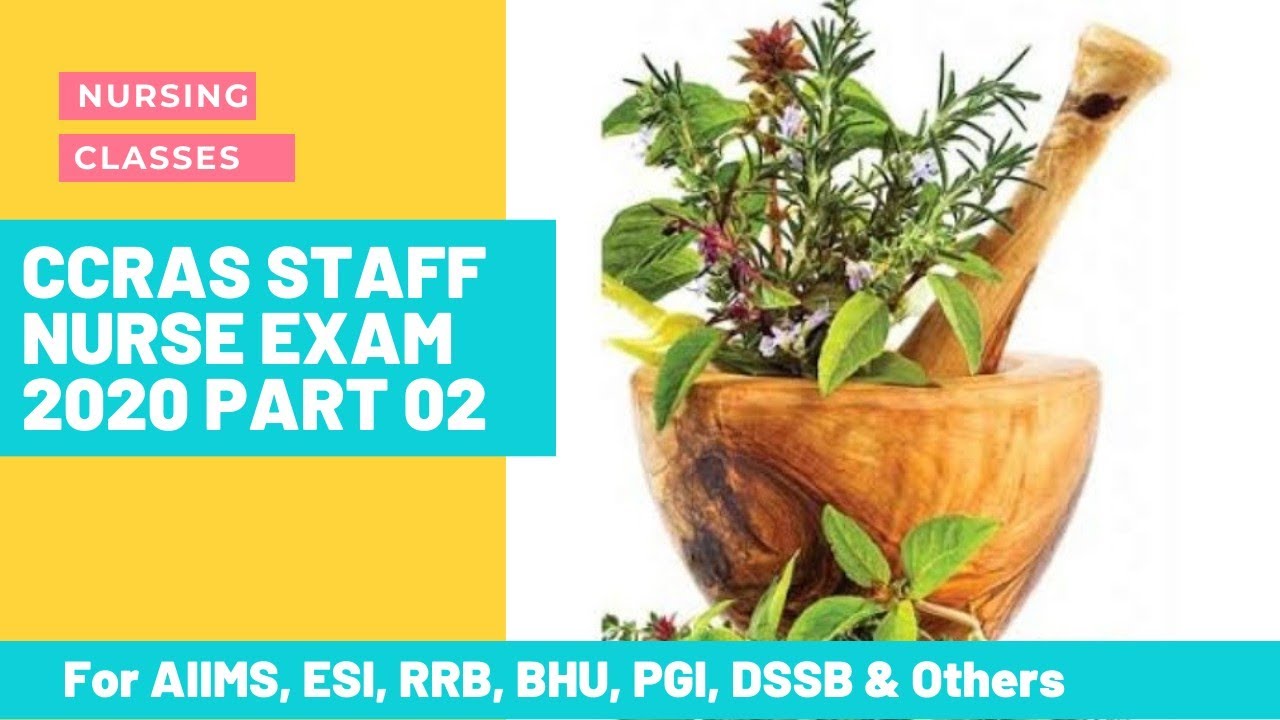 CCRAS STAFF NURSE EXAM 2020 PART 02