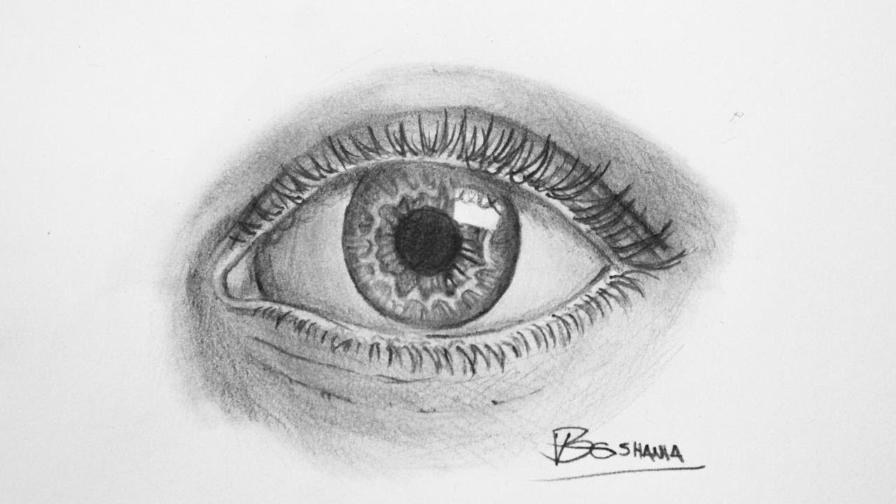 Wie zeichnet man ein Auge? (realistisch)|| Einfach zeichnen lernen! #3