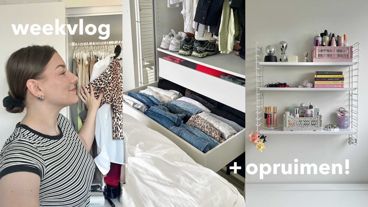 AL MIJN KLEDING OPRUIMEN, ontspullen & boodschappen shoplog 🌸🧼 weekvlog