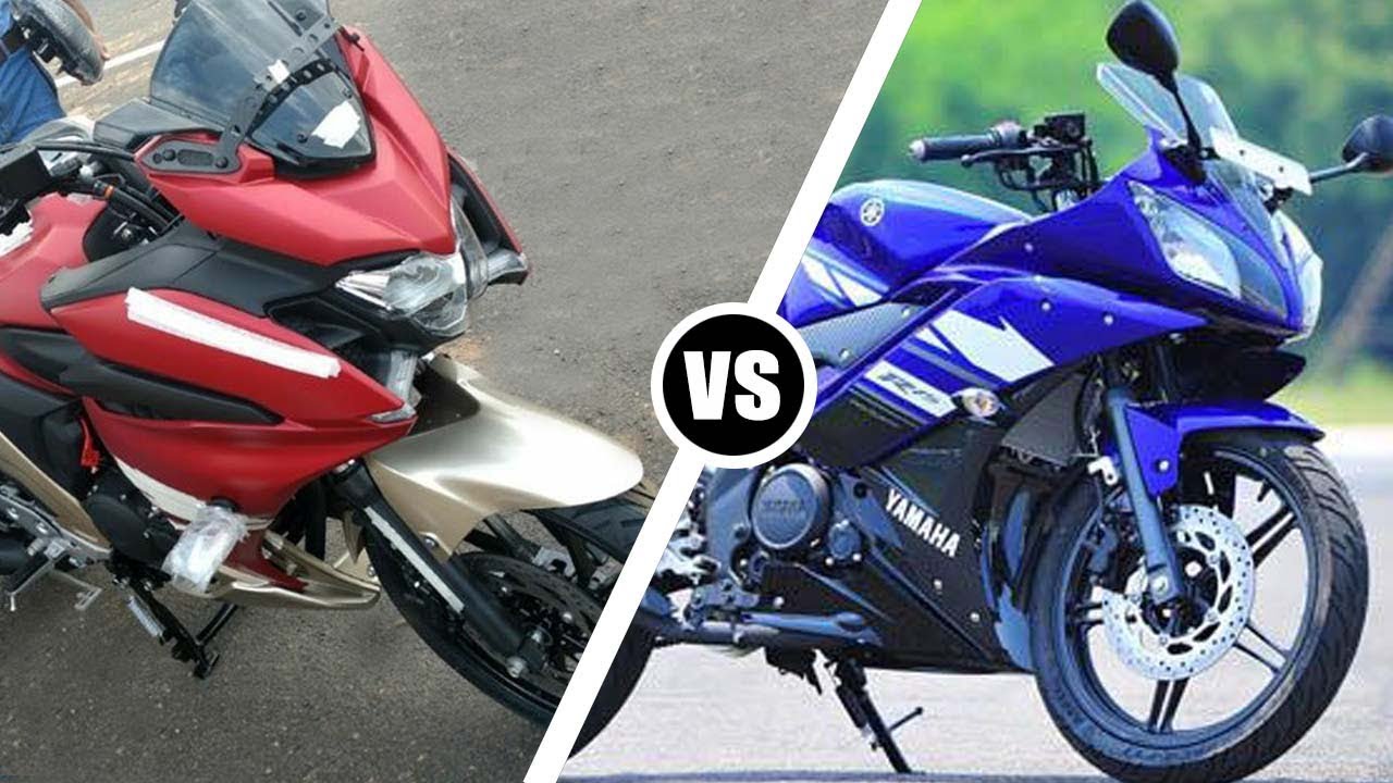 Yamaha Fazer25 vs Yamaha R15 v2.0 comparison | Burnout