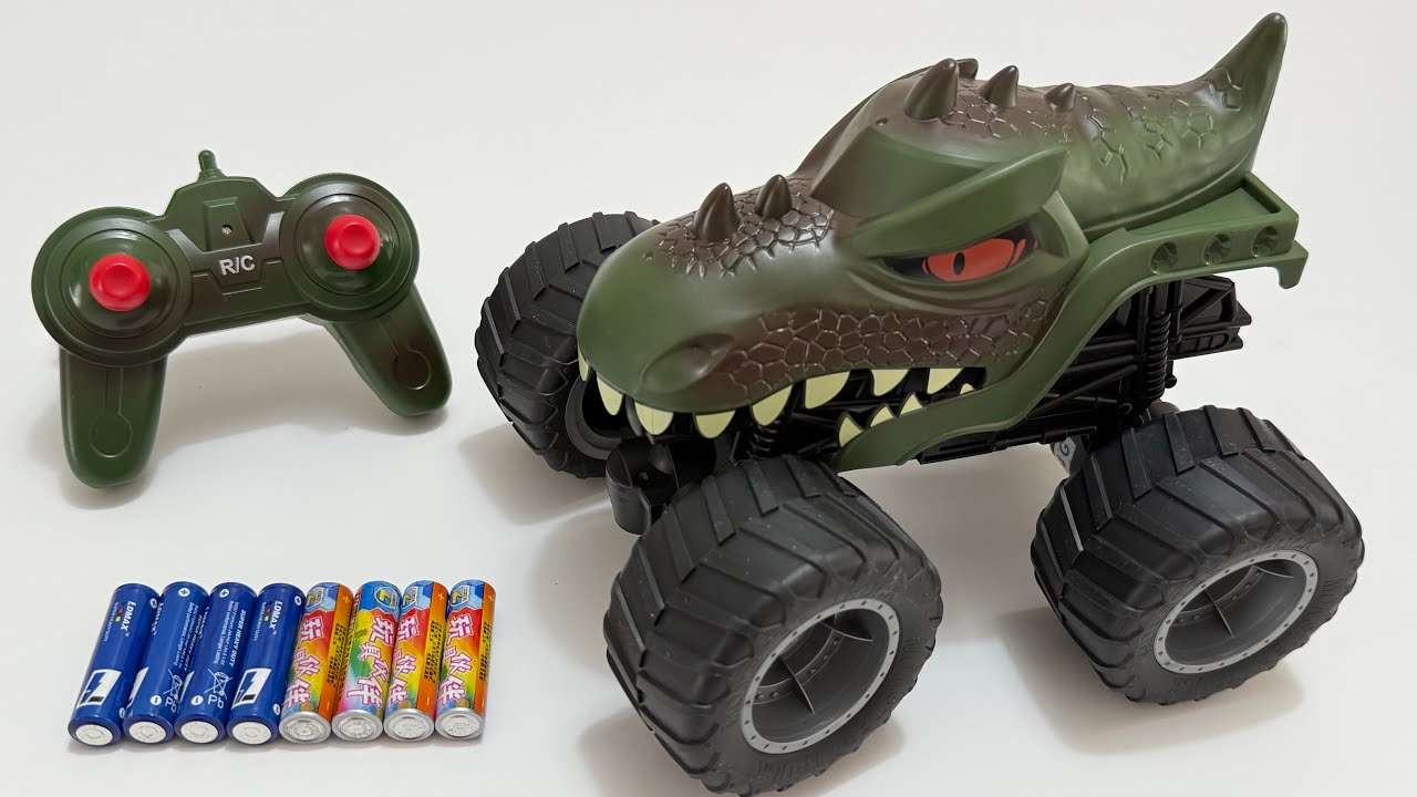 Unboxing RC Dinosaur Climbing Car, Dance Dragon, Deformation Car Robot, RC Excavator