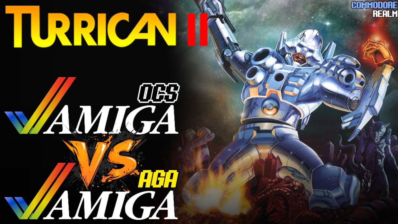 Turrican II - Amiga OCS 1991 VS Amiga AGA 2022 #amiga #commodoreamiga #turrican
