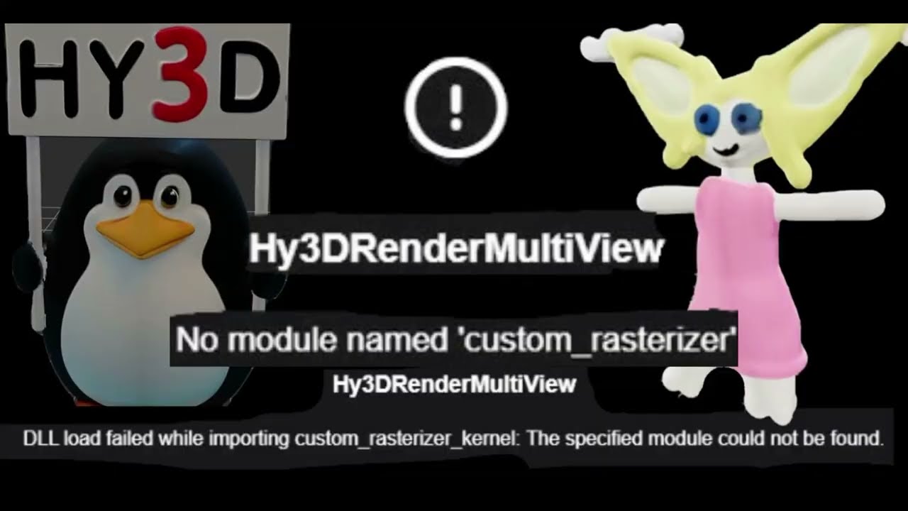 Install Hunyuan3d v2 in ComfyUI portable and desktop for RTX50 series (No Custom Rasterizer SOLVED)